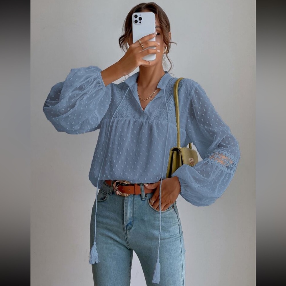 Elegant Blue Blouse